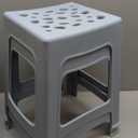 Mintra Home Light Duty Plastic Stools 2pk (18in Height),  Gray