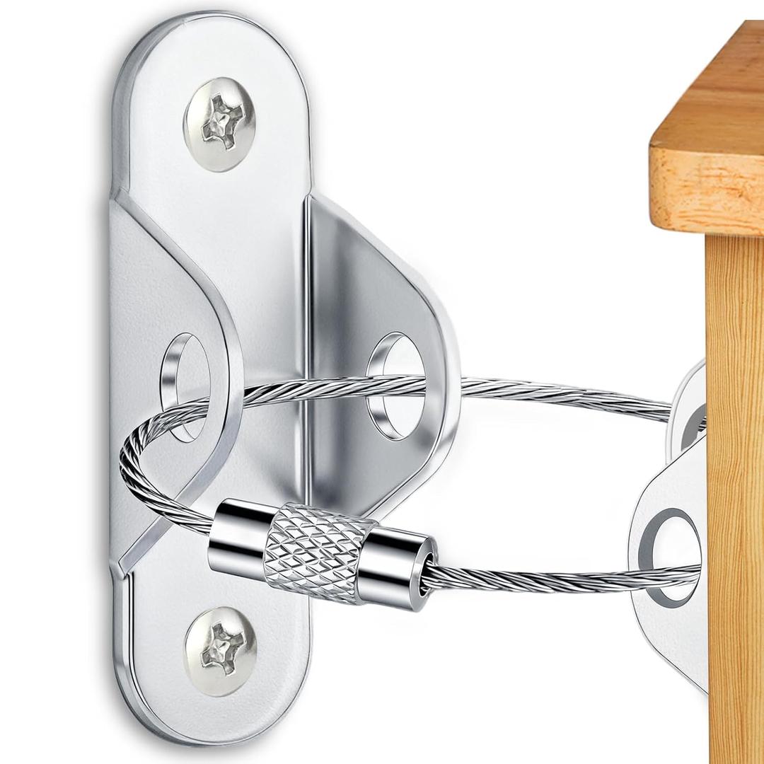 Furniture Anchors 10 Pack for Baby proofing and Furniture Wall Anchor, Wall Anchors for Baby proofing cabinets, Securing 400 lbs, Safety Essentials for Home (Sky Blue)