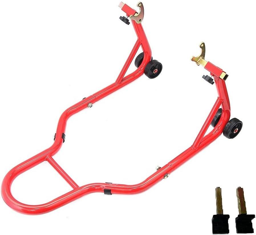 Apextreme Motorcycle Stand 850LB Sport Bike Rear Wheel Lift Swingarm Paddock Stands RedU+L