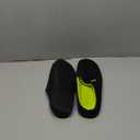 VeraCosy Men's Two-Tone Memory Foam House Slippers Indoor Outdoor Durable Rubber Sole Size 9-10 (Black/Neon Green)