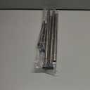 AIZESI Silver Tension Rods, 24-46 Inch, 2 Pack, Stainless Steel, Tension Mounted, Window Treatment