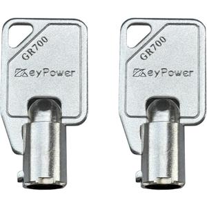 KeyPower (2) Keys GR700 Tubular Key for Greenwald Commercial Washer Door/Service Panel/Coin Washing Machine, Compatible with Maytag Whirlpool HPC Speed Queen ESD Lock