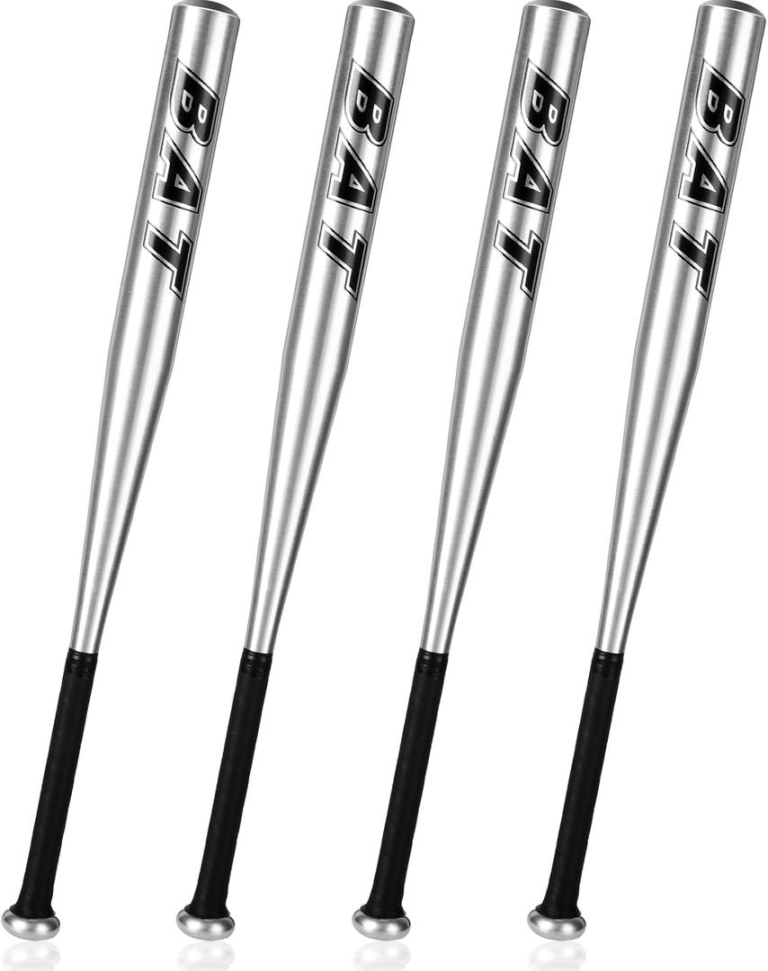 Jenaai 4 Pcs 28 Inches Baseball Bat Aluminum Softball Lightweight Bat for Baseball Training Sports Activities