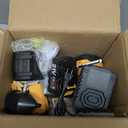 Cordless Paint Sprayer Gun with Battery 2 X 4000mAh, Handheld Electric Paint Gun with 5 Copper Nozzles, 1200ML Containers, Paint Sprayer for House Painting Furniture Cabinets Fence Wall (Black-Yellow)