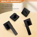 Probrico Flat Black Passage Door Lever with Single Cylinder Deadbolts Combo Pack, Modern Square Lock Set Handleset, Exterior Handle and Set