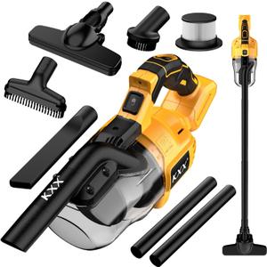 Cordless Vacuum for Dewalt Battery, 5 in 1 Handheld Electric Vacuum Cleaner with 500W Powerful Motor, 46 CFM Portable Hand Vacuum with Filtration HEPA for Floor, Carpet, Car (Battery Not Included)