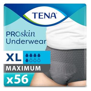 Tena ProSkin Incontinence/Bladder Control Underwear for Men, Maximum Absorbency, Extra Large, 56 ct