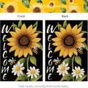 3 x CROWNED BEAUTY Garden Flag Sunflower Double Sided 12x18 Summer Decor for Outside Yard