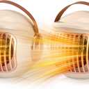 2 Pack Small Desk Heater for Office, Compact Personal Electric Heater with PTC Ceramic Fast Heating 500W, Energy Efficient for Indoor Use, Safe with Overheating & Tip-Over Protection