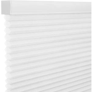 Changshade Cordless & Light Filtering Cellular Shade, Tools-Free Pleated Polyester Honeycomb Shade, Light Blocking Window Shade and Blind, 33 inches Wide, White CEL33WT72B