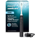 Philips Sonicare 4100 Series Electric Toothbrush  Sonic Toothbrush with Advanced Sonic Technology, Pressure Sensor, Two Intensity Settings, Smartimer & Quadpacer, Black, Model HX3681/24