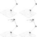 4Packs Action Figure Stand Assembly Action Figure Display Holder with Adjustable Support Arm, Base Doll Model Support Stand for 3.75" and 6" Figures Clear