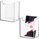 2 Packs Vertical Business Card Holder 1 Slot Acrylic Business Card Display Stand and Organizer for Women and Men Desk Exhibition Home Office Supply