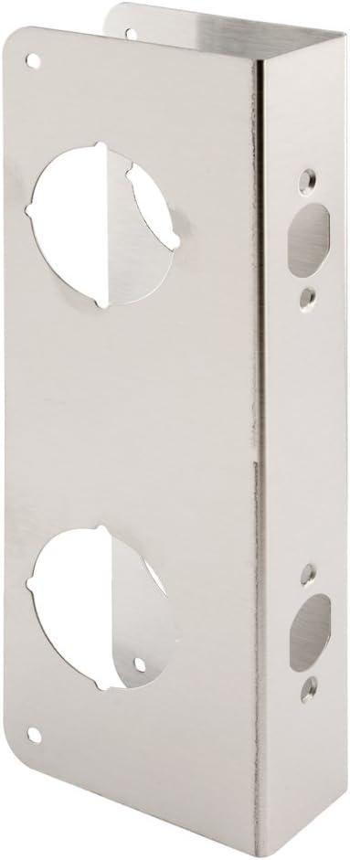 Prime-Line U 10539 Stainless Steel Lock and Door Reinforcement Plate for 1-3/4 In. Thick Doors, Stainless Steel Finish (Single Pack)