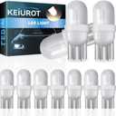 Keiurot 555 Bulb T10 194 DC AC 6V 6.3V for Pinball Led Bulbs Arcade Pinball Machine Light Bulb Lamp Warm White Nonpolarity, Pack of 10