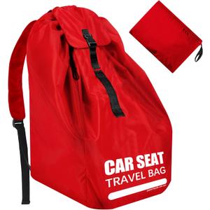 Car Seat Travel Bag for Airplane, Large Car Seat Bags for Air Travel with Comfort Padded Straps, Carseat Storage Bag / Backpack for Carseat Airport, Carseat Cover Travel - Baby Travel Essential