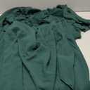 Plus Size Formal Wedding Guest Cocktail Dress for Curvy Women Flutter Sleeve Faux Wrap V Neck Midi Dresses (Emerald Green, XL)