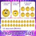 32 Pack Mini Disco Balls Decorations Different Sizes Mirror Ball with Hanging String Small Disco Ball Ornament for Disco Theme Party Cake Topper DJ Club Christmas Wedding Home Decor (Gold)