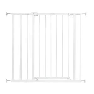 Summer Infant Everywhere Extra Tall & Extra Wide Pet and Baby Gate, 28.75" - 39.75" Wide, 36" Tall, Pressure and Hardware Mounted, Install In-Between Rooms, Doorways and Stairways - White Metal