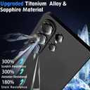 SiHPuoy 2 Sets Camera Lens Protector for Samsung Galaxy S26 Ultra, Metal Aluminum CircleTempered Glass Camera Protector, Military Grade ShatterproofCase Friendly, Accessories Lens Protector-Black