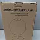 BAYSQUIRREL RGB Bedside Table Lamp 14 Inch with Bluetooth Speaker & Essential Oil Diffuser - Color Changing Glass Lamp for Bedroom, Living Room, Nightstand - Aromatherapy, Mood Lighting, Stereo Sound (vertical stroke)