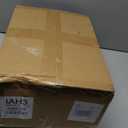 CAROLMADE Small Foot Stool Ottoman Footstool with Legs Under Desk Footrest for Living Room Bedroom and Office, Dark Brown (11"D x 15.4"W x 8.3"H)