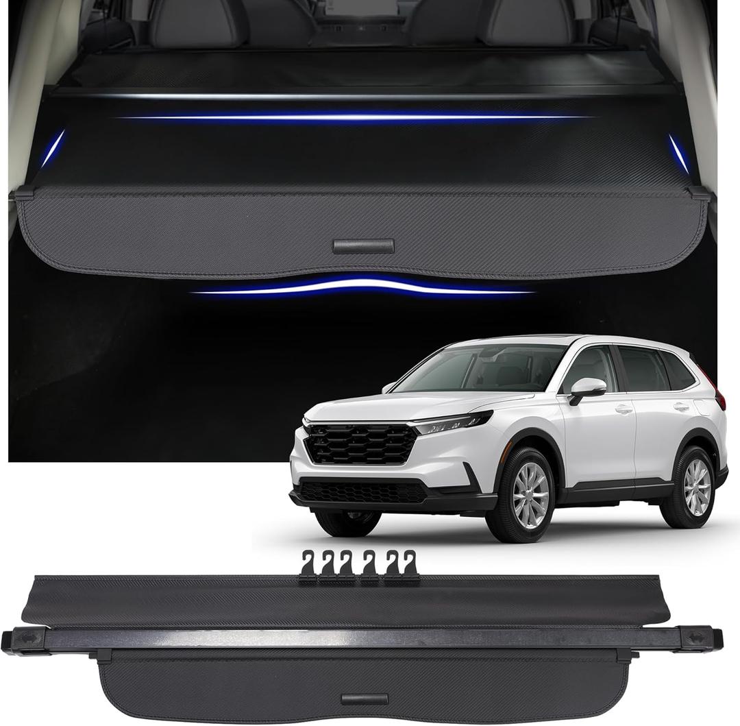 Cargo Cover Fit for Honda CR-V CRV 2023 2024 2025 (NOT for Sport Touring Hybrid EX  EXL LX XLE) Accessories,Retractable Rear Trunk Cover Luggage Security Shield Shade Cover