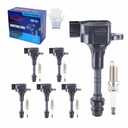 Pynccid UF349 High-Performance Ignition Coils & Iridium Spark Plugs Set of 6 Compatible with Nissan Altima/Maxima/Murano/Frontier/Quest/Xterra/Pathfinder & Infiniti I35/QX4 3.5L V6-224488J115