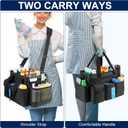 Cleaning Caddy,Cleaning Bag for Housekeepers,Cleaning Supplies Organizer with Handle,Black