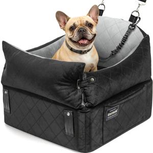 EASTBLUE Dog Booster Car Seat: Elevated Car Seat for Small Medium Dogs 035 lbs Washable & Safety Dog Travel Bed with Memory Foam Cushions for Pet Puppy Cat