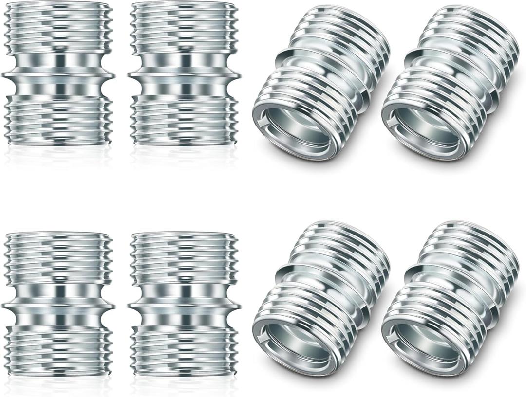 Shimeyao 8 Pcs Coarse Thread Connector for Diameter Wire Shelving Poles, Shelving Connectors Parts Accessories for Shelf Unit, Extending Rack(19.1mm/ 0.75 Inch)