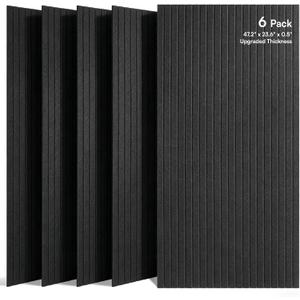 SODOCT 6 Pack Large Sound Proof Panels for Walls, 47.2" X 23.6" X 0.5"