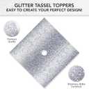 Glitter Heavyweight Premium Construction Paper for Grad Caps, 5 Sheets, DIY Grad Cap Decorations (Silver)