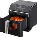 KINSING Air Fryer with Window Visible 8-in-1, 8.7-Qt Large space, 85% Less Oil, Roast, Bake, Dry, Reheat, Frozen, Broil, 160-400℉ Even Results With Precise Temperature Control, Dishwasher-Safe