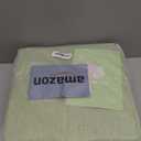 13 Inch Cube Storage Bins,Set of 4, Foldable Storage Basket with PU Handles for Organizing Home, Closet, Laundry, Office, Organizers for Shelves(White/Green)