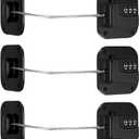 Combination Refrigerator Lock - Resettable Code Fridge Lock for Kids, Adults, Heavy Duty Child Safety Locks for French Door Fridge, Freezer, Cabinet, Pantry, Easy Install No Keys Needed(3Pack) (Black)