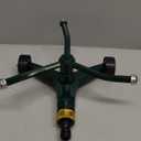 1 Pc Metal Rotary Lawn Sprinkler 3 Arm Heavy Duty 360 Degree Automatic Revolving Whirling Water Sprinkler with Wheeled Base for Lawn Yard Garden Backyard, Cover up to 538 sq ft