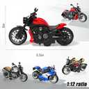 4-Pack Pull-Back Motorcycle Toys - No Batteries Requiredast Alloy Cars for Kids 3+, Durable Friction-Powered Mini Vehicles Boys and Girls