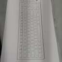 Wireless Keyboard and Mouse Combo, Full-Sized Wireless Keyboard and Adjustable DPI Mouse, 2.4GHz USB Receiver, Keyboard and Mouse for PC, Windows, Desktop, Laptop (Mint Green and White)