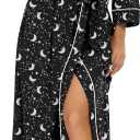 PrinStory Womens Robe Long Knit Bathrobe Lightweight Soft Robes Ladies Bath Robe (XL)