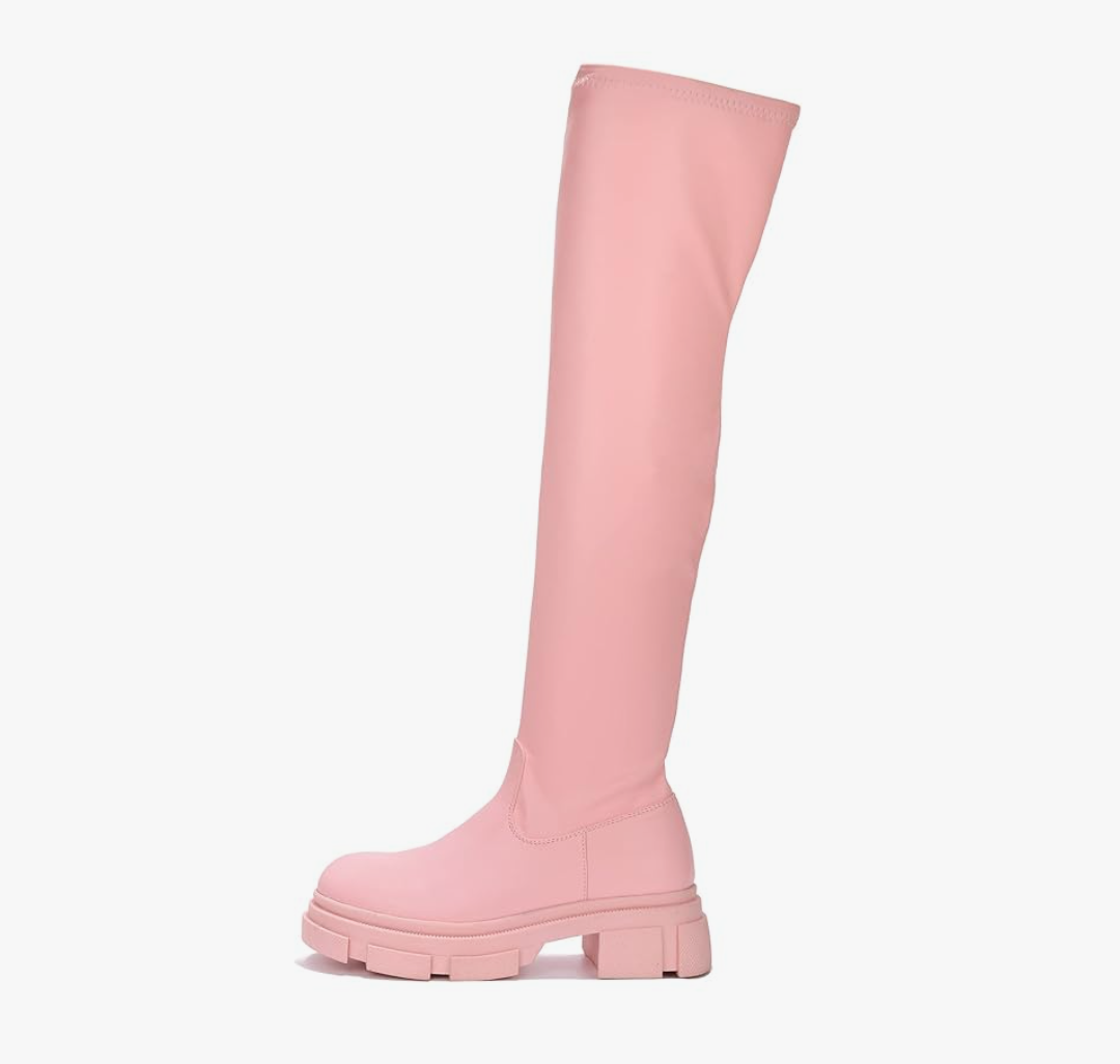 Cape Robbin Campi Knee High Chunky Lug Round Toe Boots (Campi) Size 10
