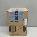 HOOMESUN Dryer Duct Lint Trap, Indoor Dryer Vent Kit with 4inch 8FT Dryer Vent Hose, 2 Clamps, 2 Stainless Steel Mesh, Secondary Lint Trap for Electric Clothes Dryers - Dryer Lint Catcher(Metal)