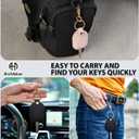 2 x Leather Keys Sleeve for Broken Car Key Loop Replacement - Cute Keychain Cover - Protector, Holder for Men & Women (Extra Large-black01)