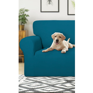 2 Pcs Dual Waterproof Couch Cover Slipcovers for Couches and Sofas - Stretch Non Slip Fleece Sofa Covers Washable, Leakproof Furniture Protector for Kids, Pets, Dog, Size 38 x 80
