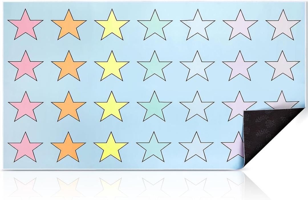 Moucuny Pastel Classroom Rug 6.5 x 11.5 ft Kids Carpet with Non-Slip Backing Pastel Classroom Decor Seating Rug Elementary Classroom Floor Play Mat for Teaching Playroom Children's Room, Seats 28