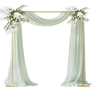 8.2FT Square Backdrop Stand Adjustable Square Arch Wedding Arches Metal Balloon Arch Stand for Ceremony, Wedding, Baby Shower, Birthday Party Decorations, Gold