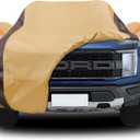 Car Cover Waterproof All Weather Compatible with Ford F150, Outdoor Anti-UV Sun Rain Protection Full Exterior Cover (Camel with Brown)