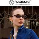 Retro Oval Sunglasses for Women Men Trendy Small Face Round Sunnies 90s Vintage Style UV400 Protection