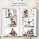 Artfeel Photo Album 4x6 with 300 Pockets, Slip-in Picture Albums, Linen Cover Memory Book with Front Window, White Page Vertical Photo Book for Wedding, Family, Anniversary, Baby, Vacation