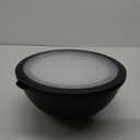 COOK WITH COLOR Mixing Bowls with TPR Lids - 12 Piece Plastic Nesting Set includes 6 Prep and Lids, Microwave Safe Bowl (Black Ombre)
